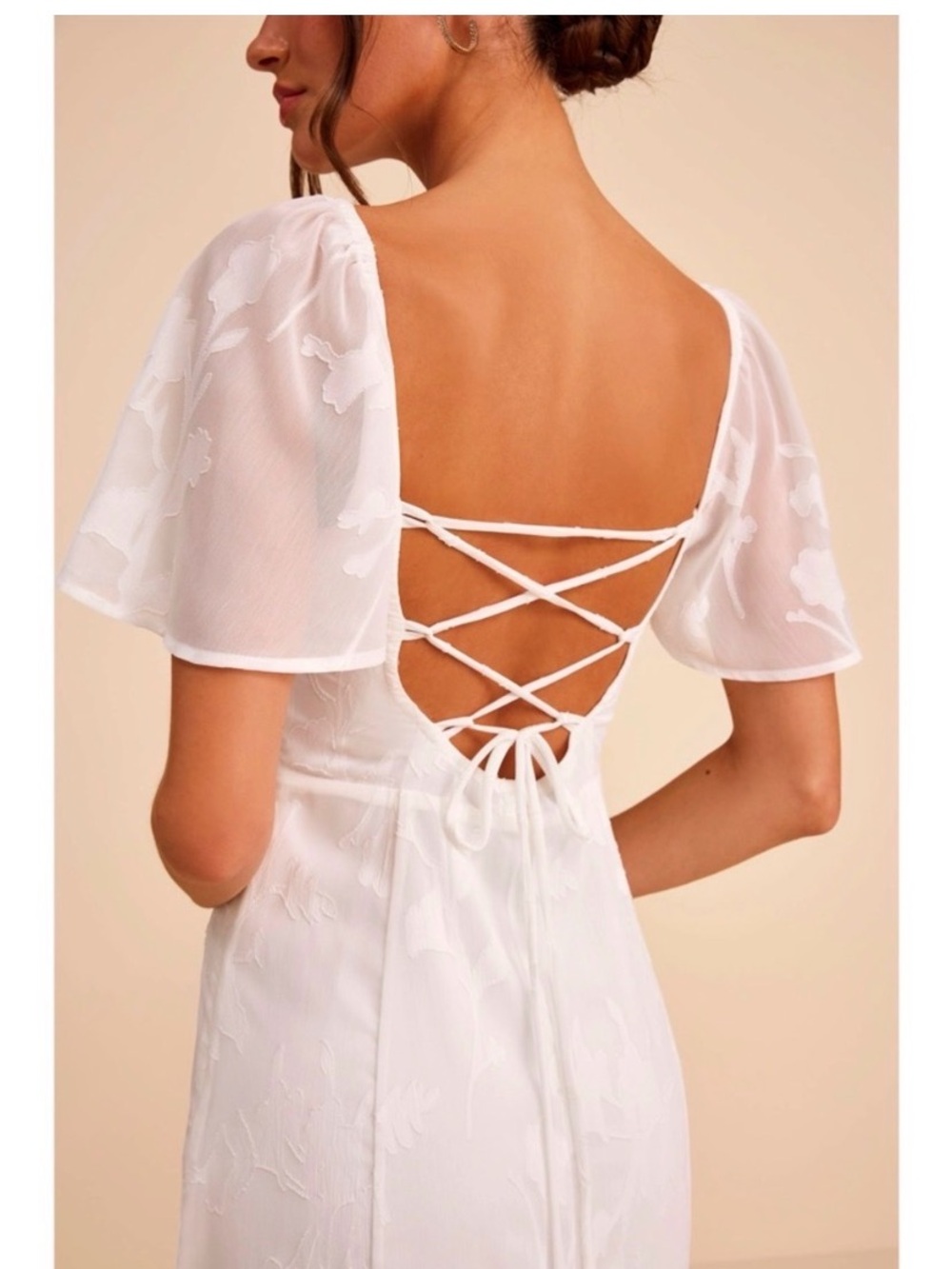 LULUS White Embroidered Tie Back Maxi Dress - Picture 6 of 9